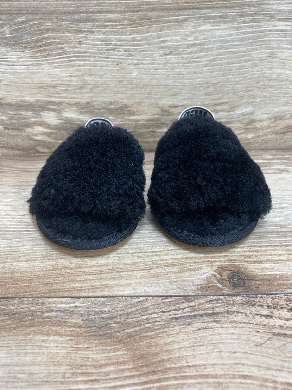 UGG Fluff Yeah Slides Black sz 6c