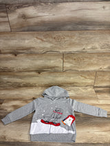 Alex & Jack Dinosaur Christmas Pull Over Hoodie Grey sz 4T