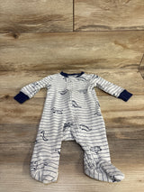 Carter's Ribbed Dinosaur Print Sleeper Grey sz 3m
