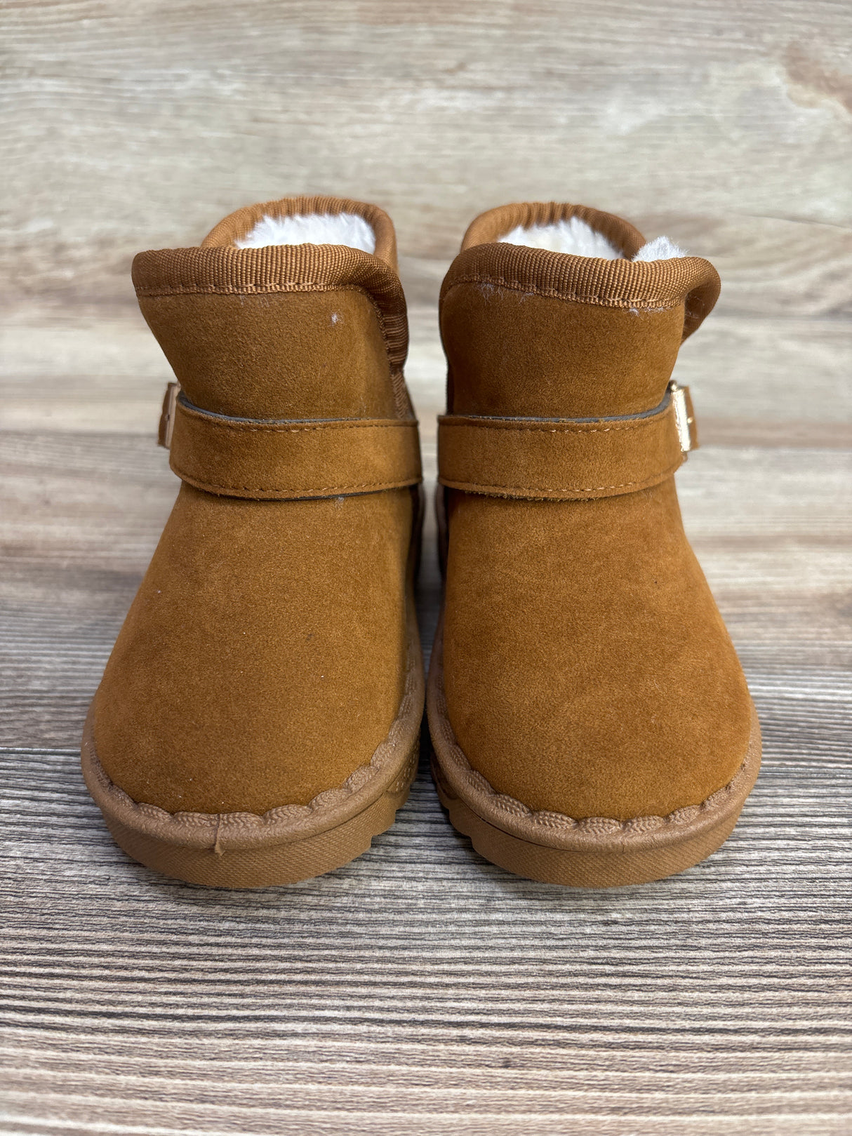 Faux-Fur Lined Suede Fashion Boots Brown sz 8c