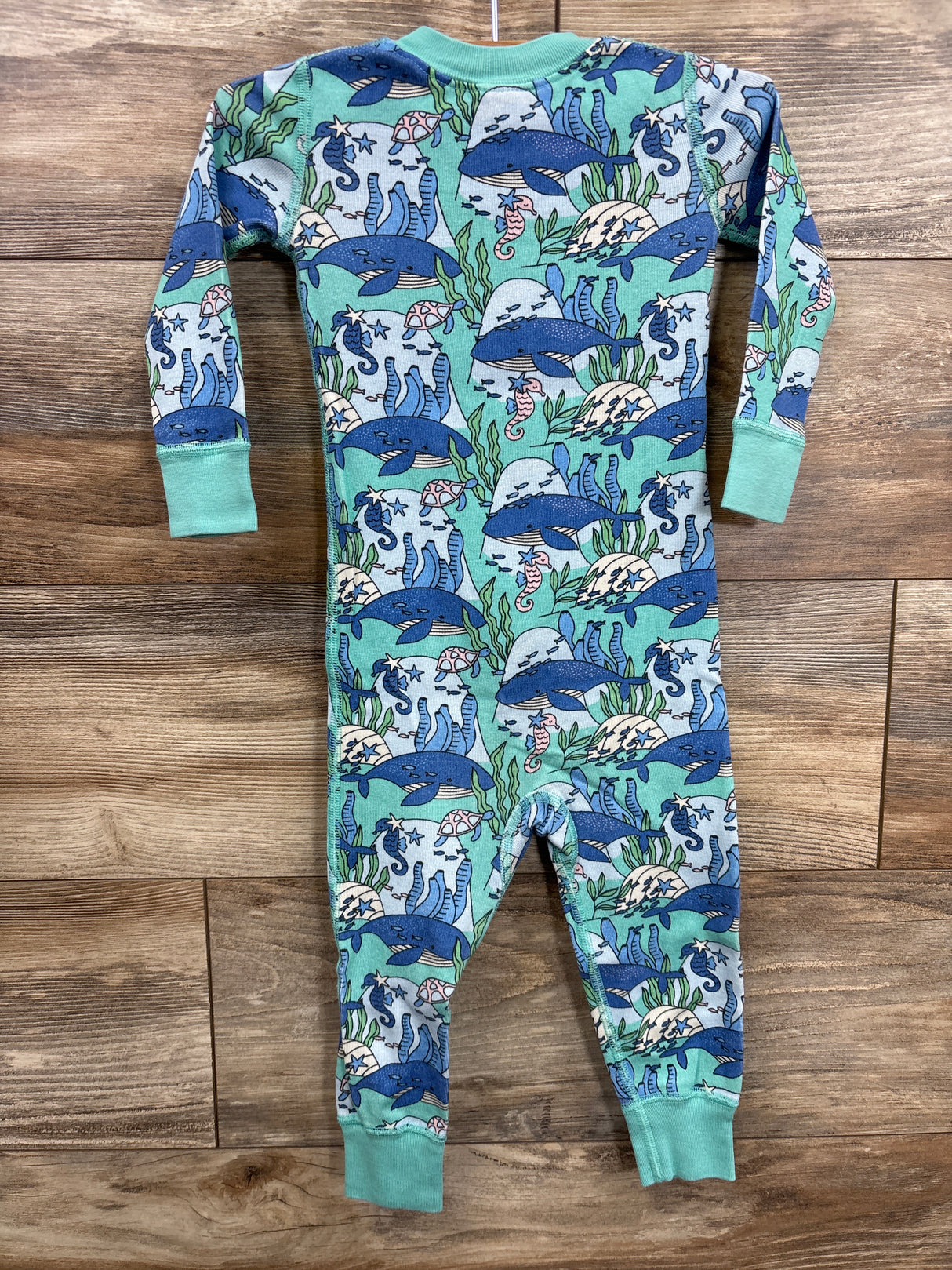 Hanna Andersson Sea Creatures Sleeper Aqua sz 2T