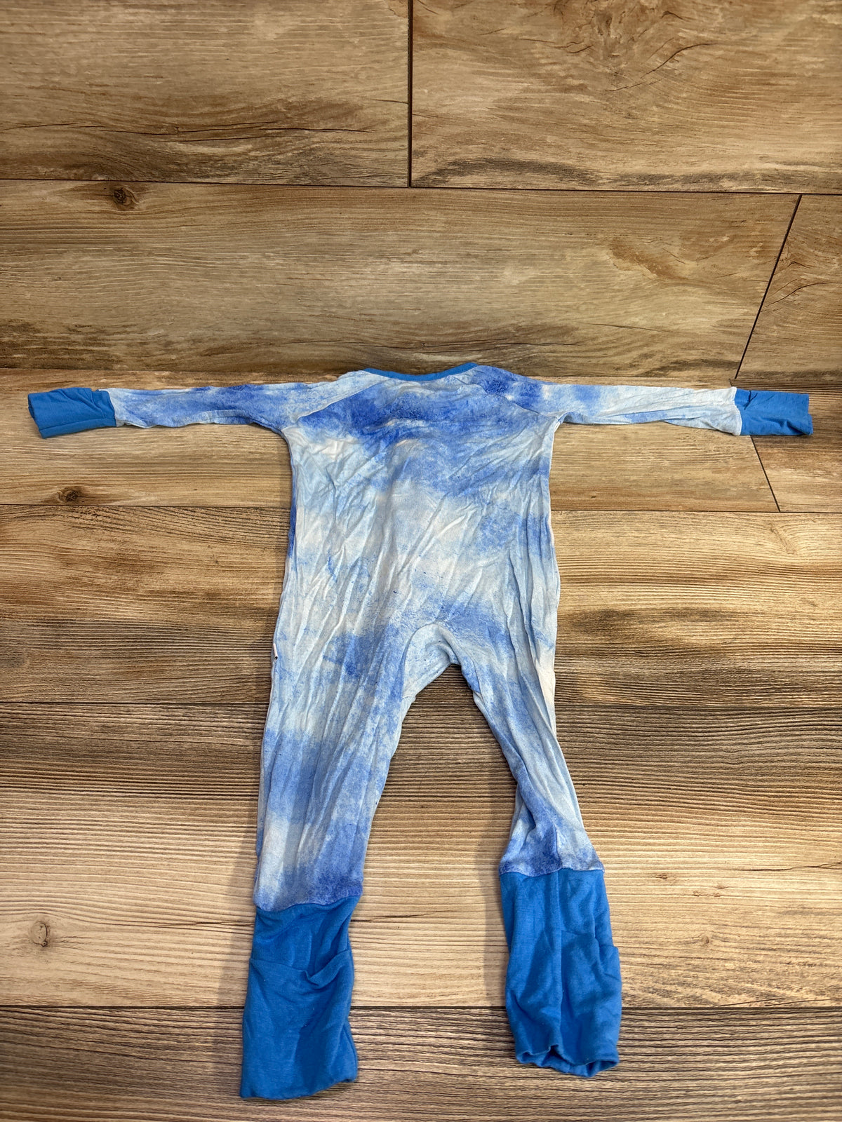 Little Sleepies Bamboo Convertible Sleeper Blue sz 3-6m