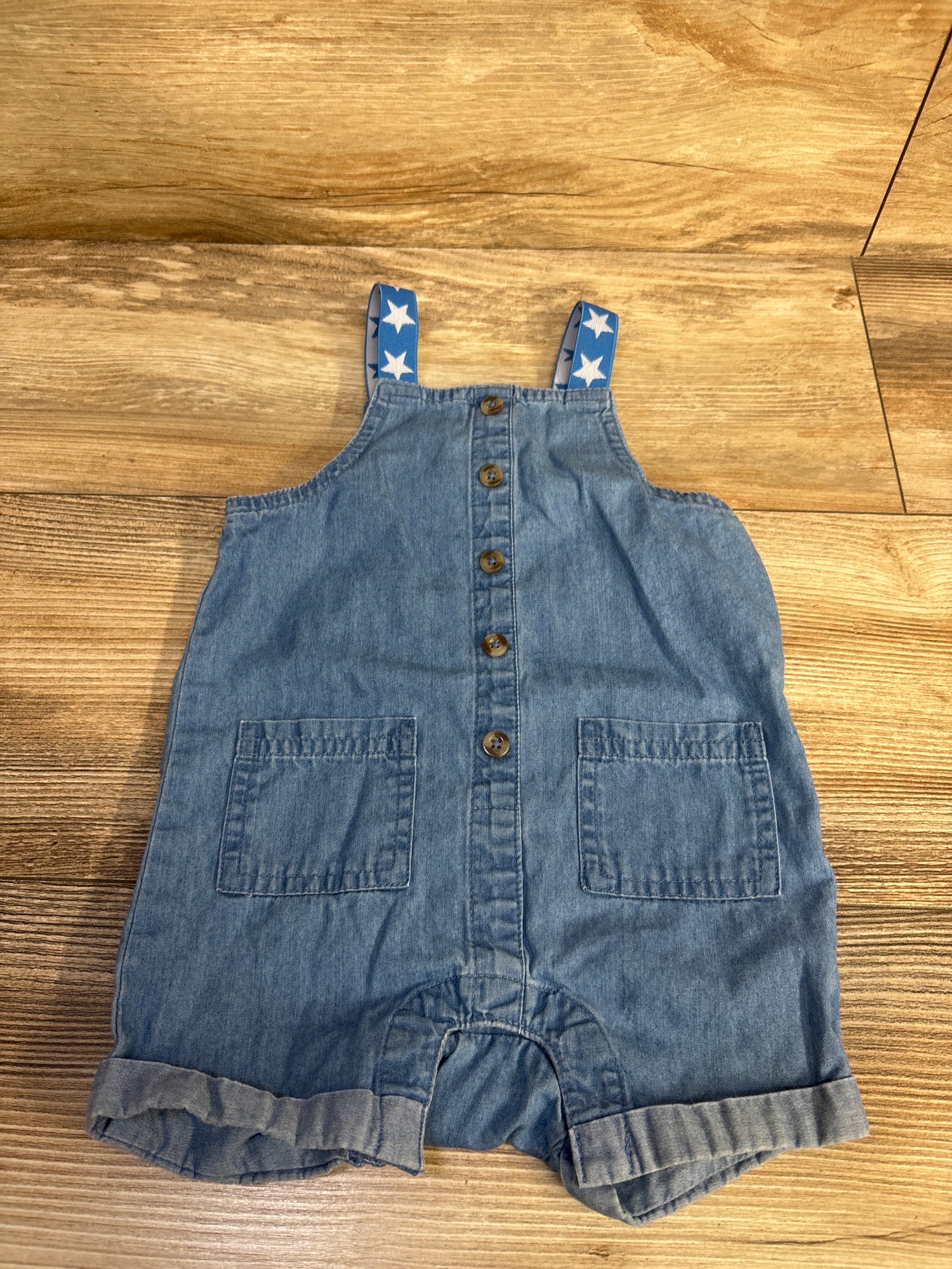 Cat & Jack Chambray Shortalls Blue sz 6-9m