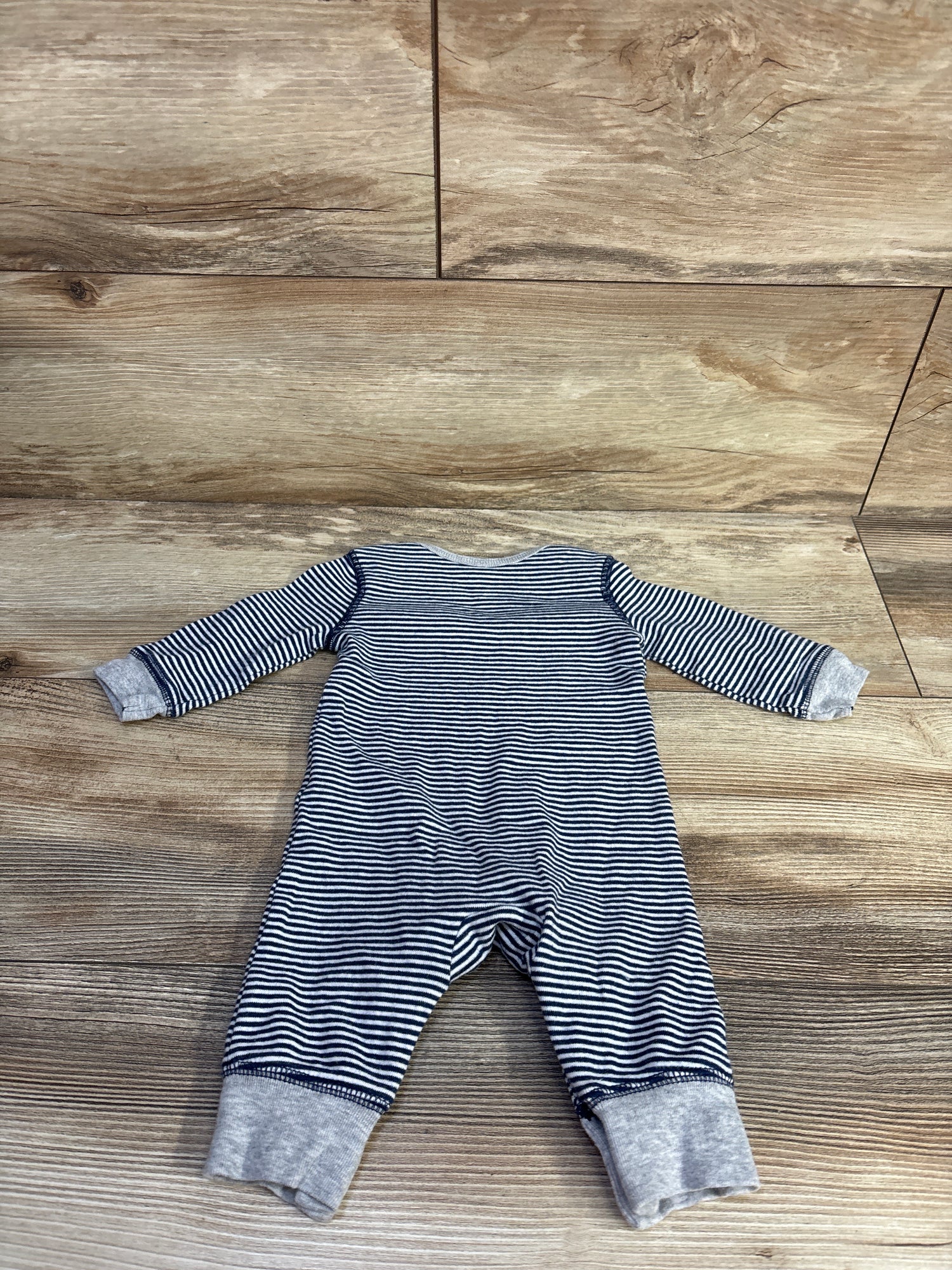 Simple Joys Striped Coverall Blue sz 0-3m