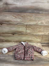First Impressions Floral Full-Zip Lined Jacket Brown sz 12m