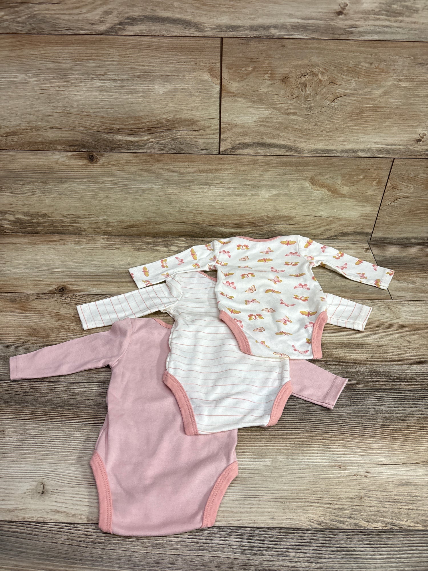Baby Gear 3pk Bodysuit Set Pink sz 0-3m