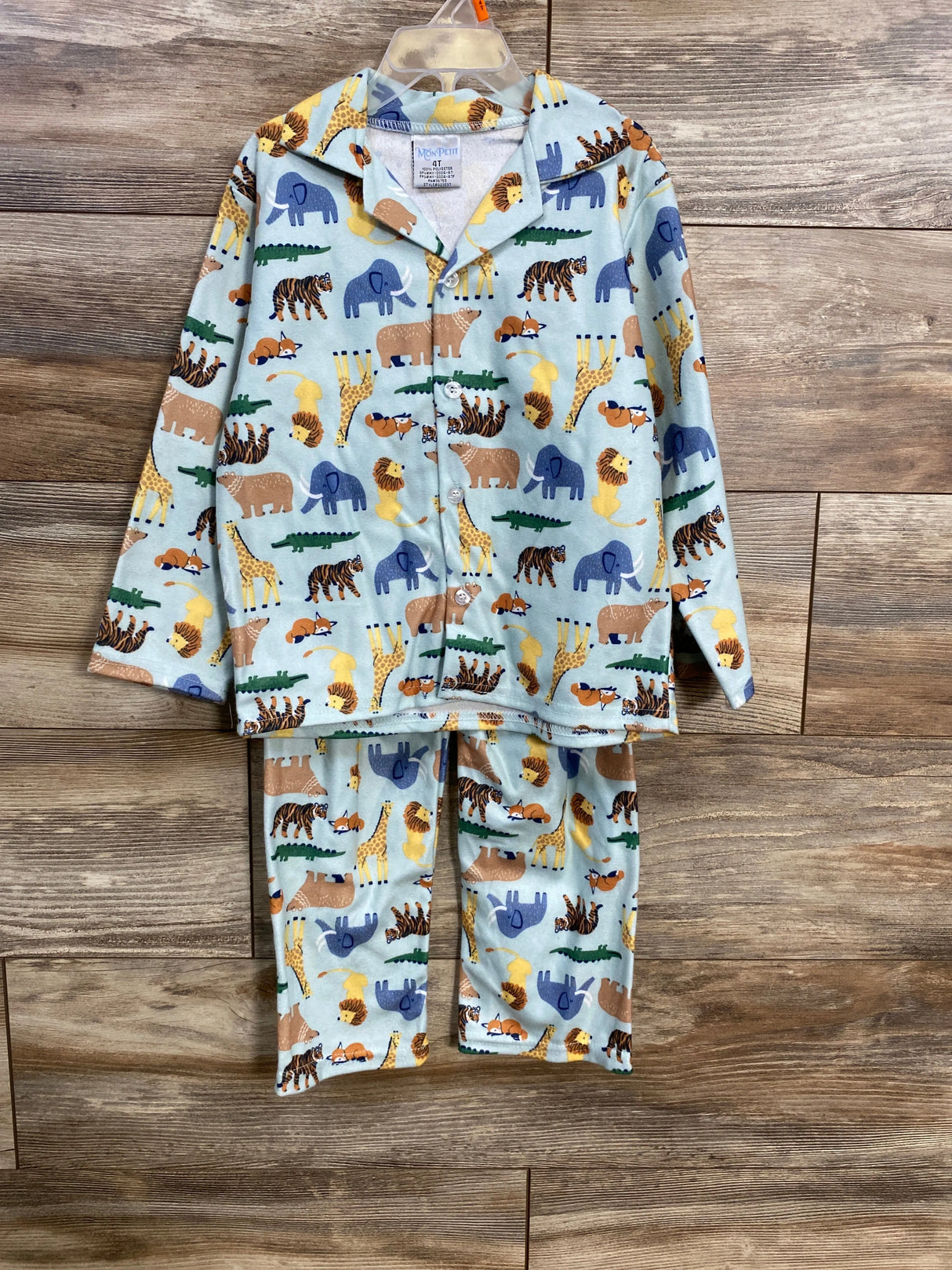 NEW Mon Petit 2pc Animal Print Pajama Set sz 4T