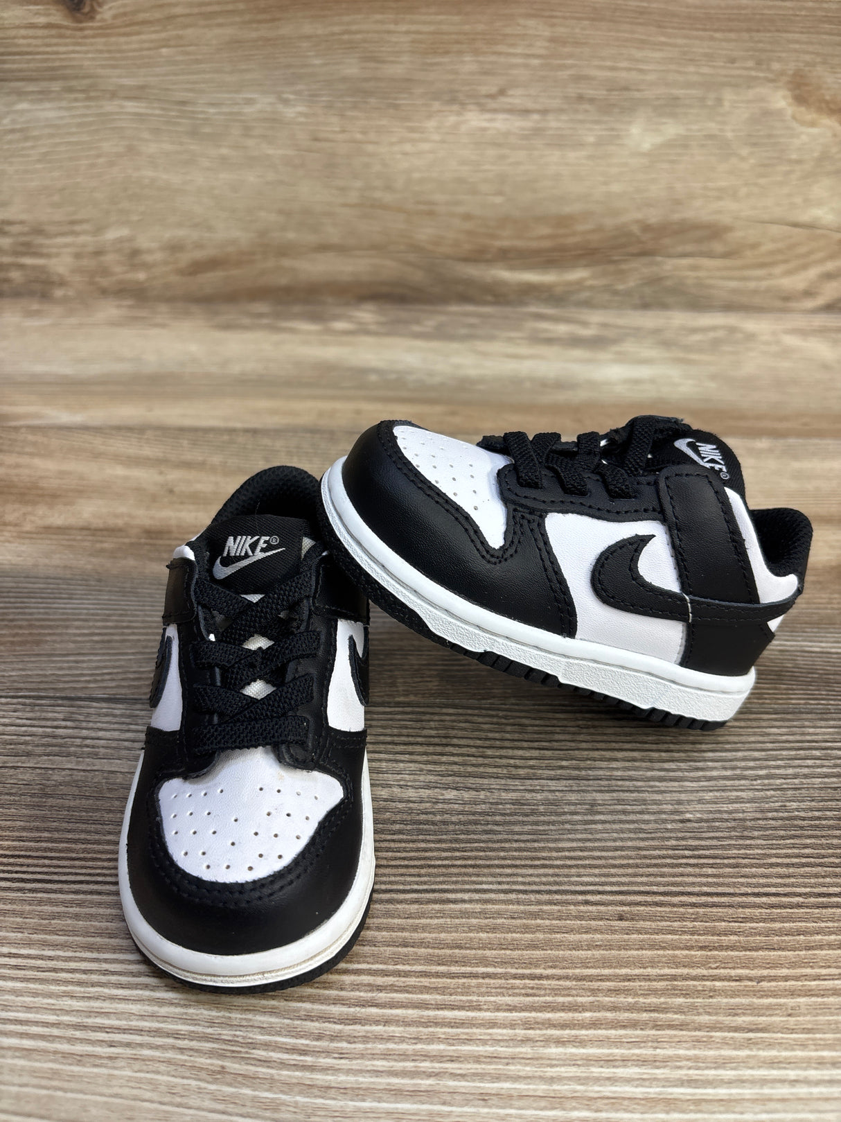 Nike Dunk Low TD 'Black White' Sneakers sz 5c