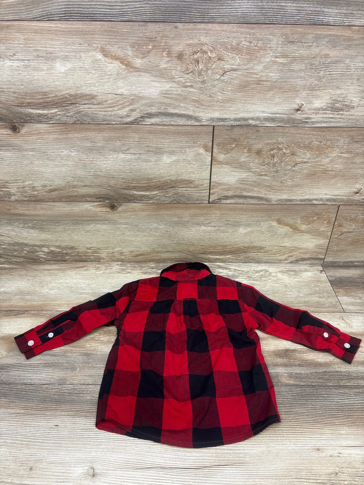 Buttons and Thread Buffalo Plaid Long Sleeve Button-Up Shirt Red sz 24m