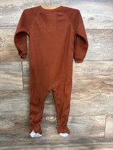 Children's Place Football Blanket Sleeper Brown sz 2T