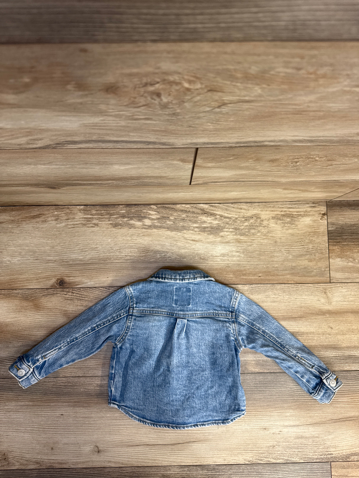 Cat & Jack Daisy Embroidered Denim Jacket Blue sz 18m