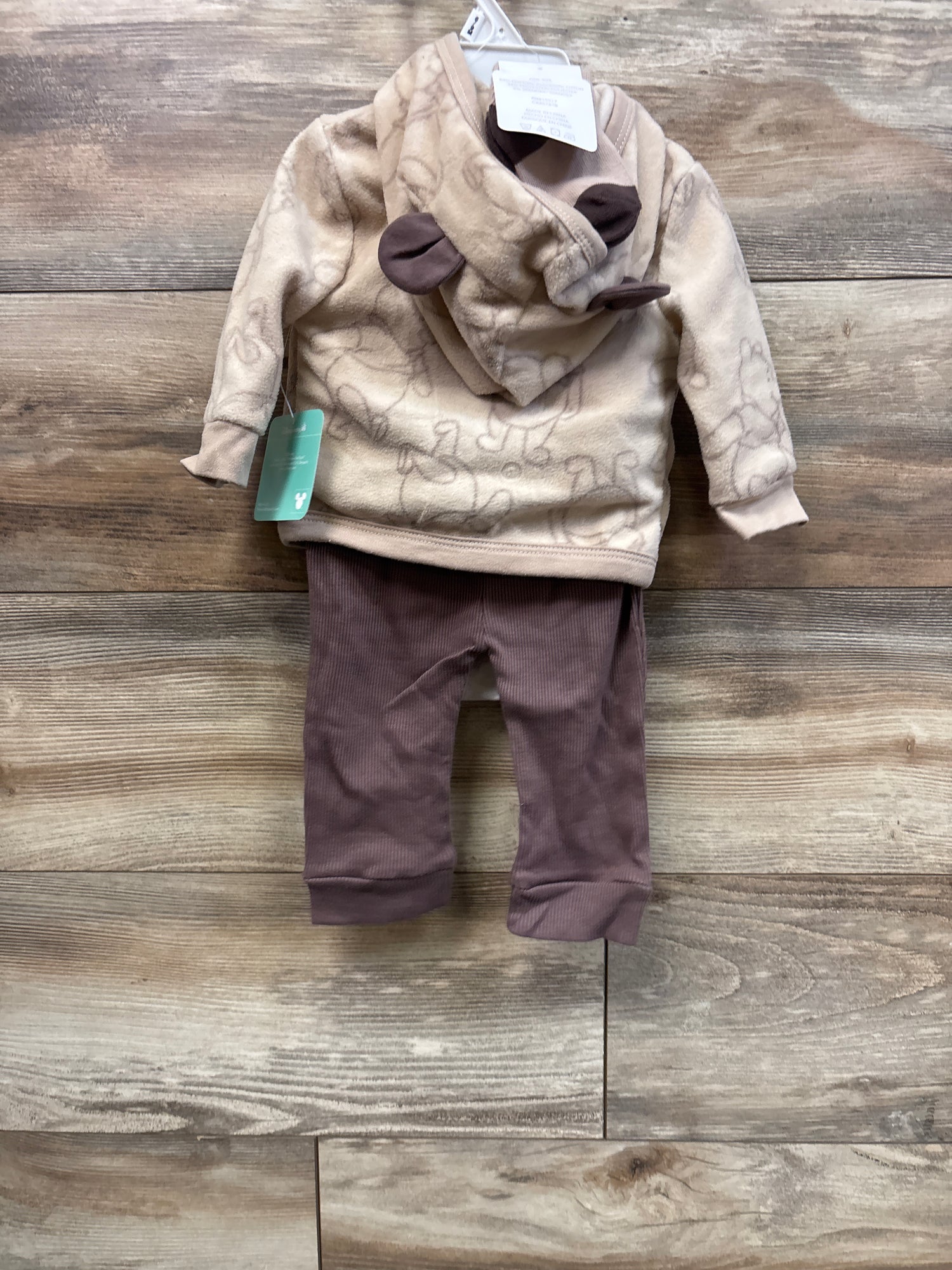 NEW Disney Baby 4pc Winnie The Pooh Jacket Set Brown sz 6/9m
