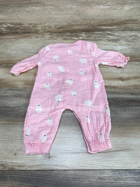 Cat & Jack Ghost Print Long Sleeve Coverall Pink Sz 0-3m - Me n Mommy To Be
