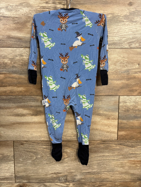 Southern Slumber Spooky Season Halloween Footie Pajamas Blue sz 9-12m - Me n Mommy To Be