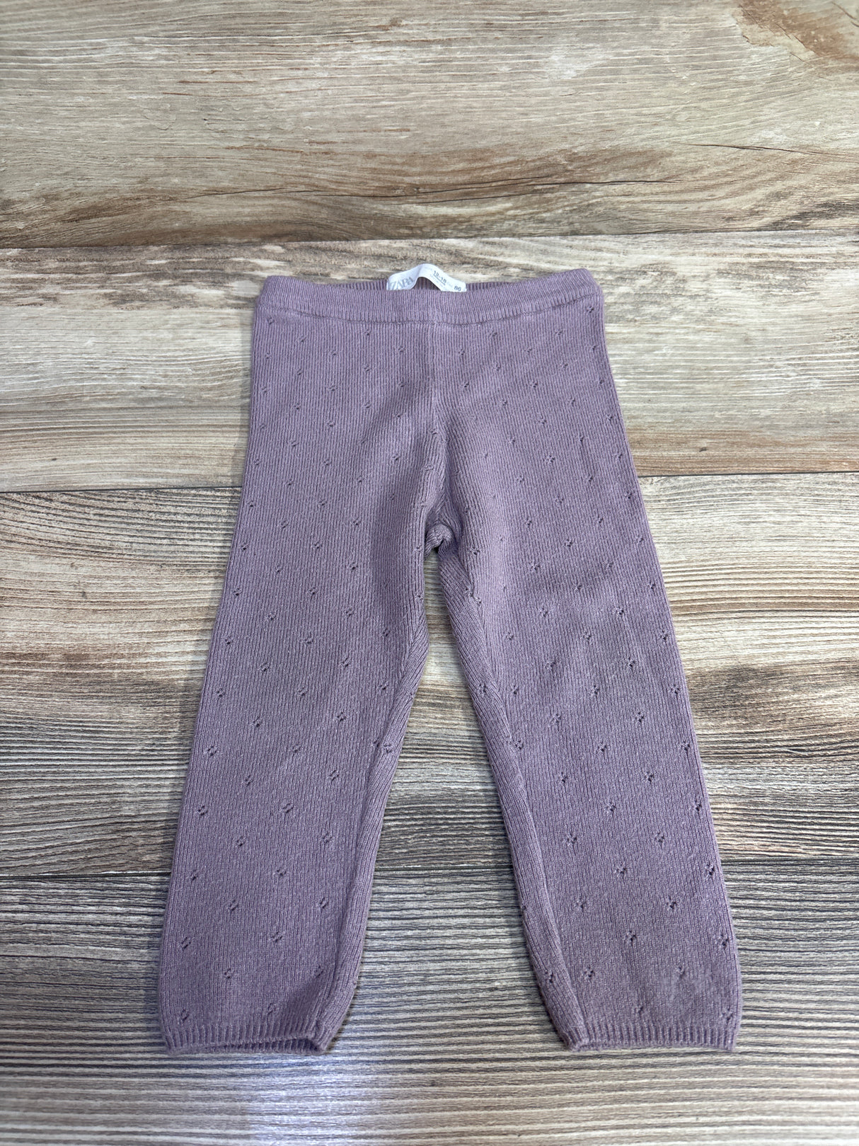 Zara Ribbed Leggings Purple sz 12-18m