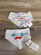 Formula1 Bandana Bibs 2pk sz 0-3m
