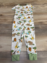 Little Me 2pc Safari Animal Print Pajama Set White sz 12m