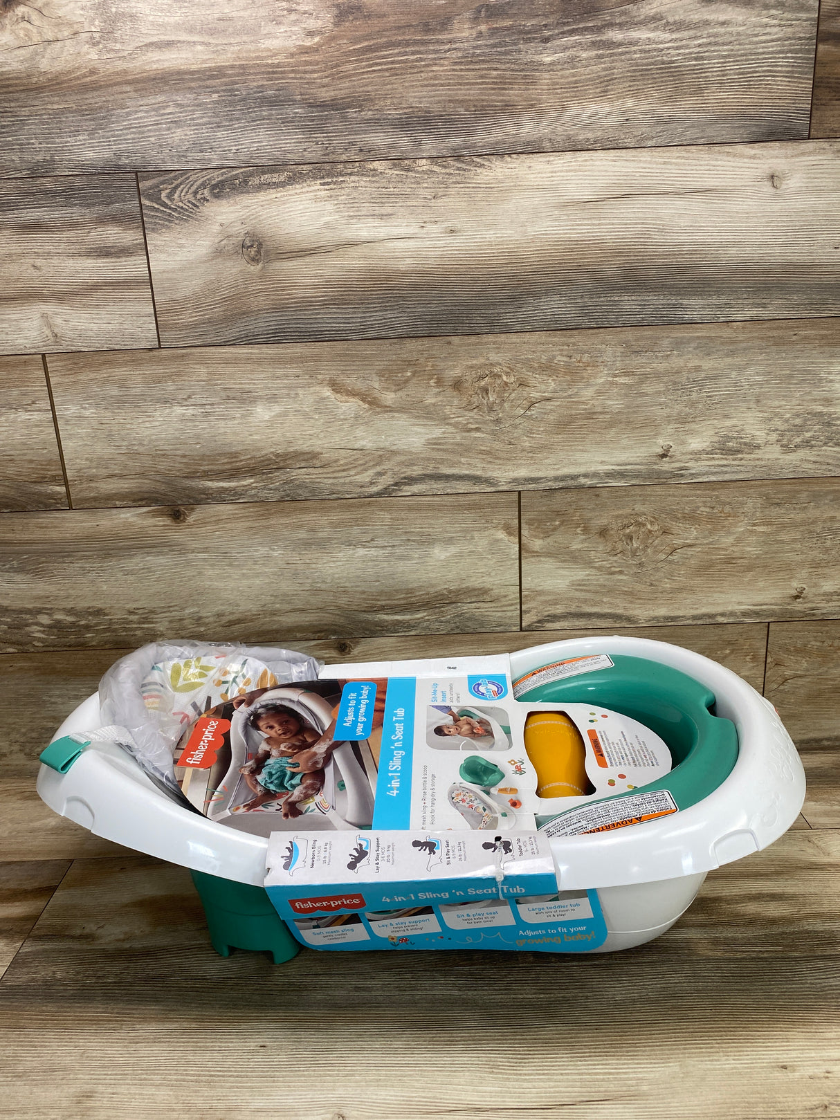 NEW Fisher-Price 4-In-1 Sling ‘n Seat Tub With 2 Toys, Whimsical Forest