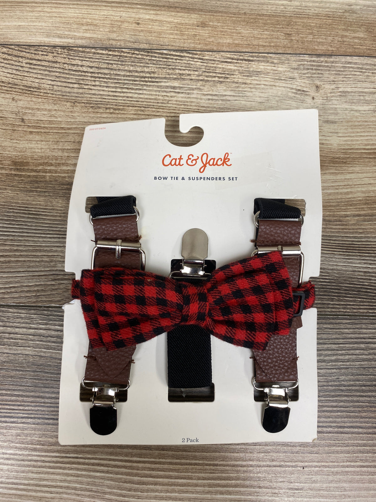 NEW Cat & Jack Bow Tie & Suspenders Set Black