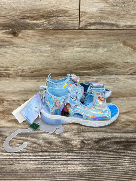 NEW Disney Frozen Adventure Ankle Strap Light Up Sandals Blue sz 11c - Me 'n Mommy To Be