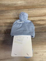 NEW NYGB Two Pom-Pom Hat & Socks 2pc Set Blue sz 0-6m