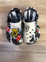 Crocs Classic Grey Marbled Clogs w/ Jibbitz sz 9c - Me n Mommy To Be