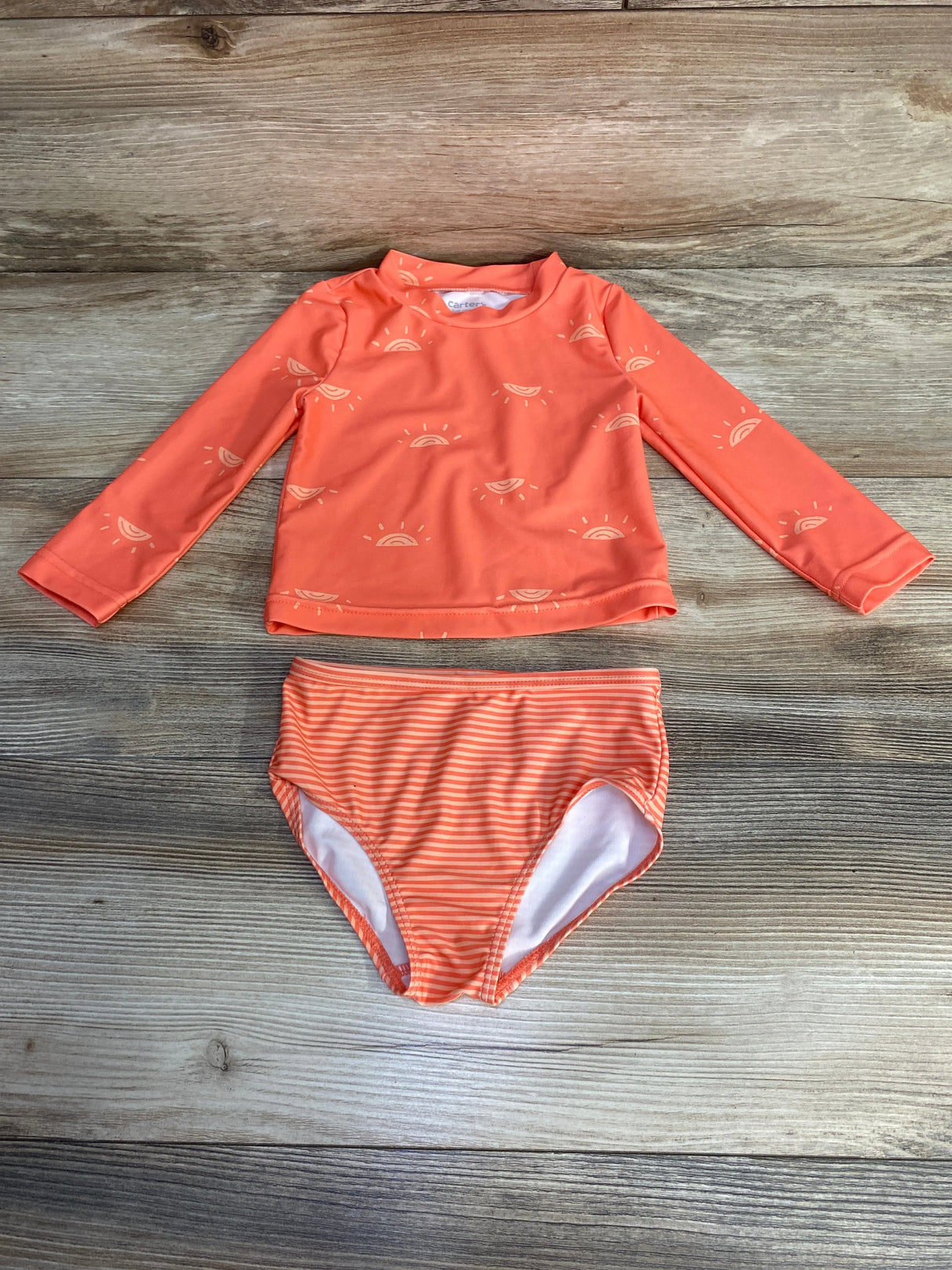 Just One You 2pc Rashguard & Bottoms Orange sz 18m