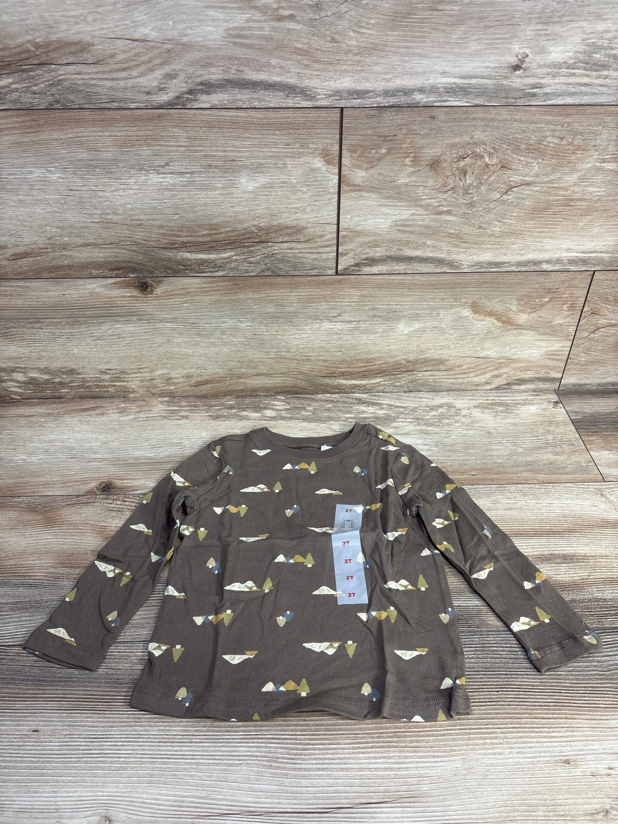 NEW Old Navy Mountain Print Brown Shirt sz 2T