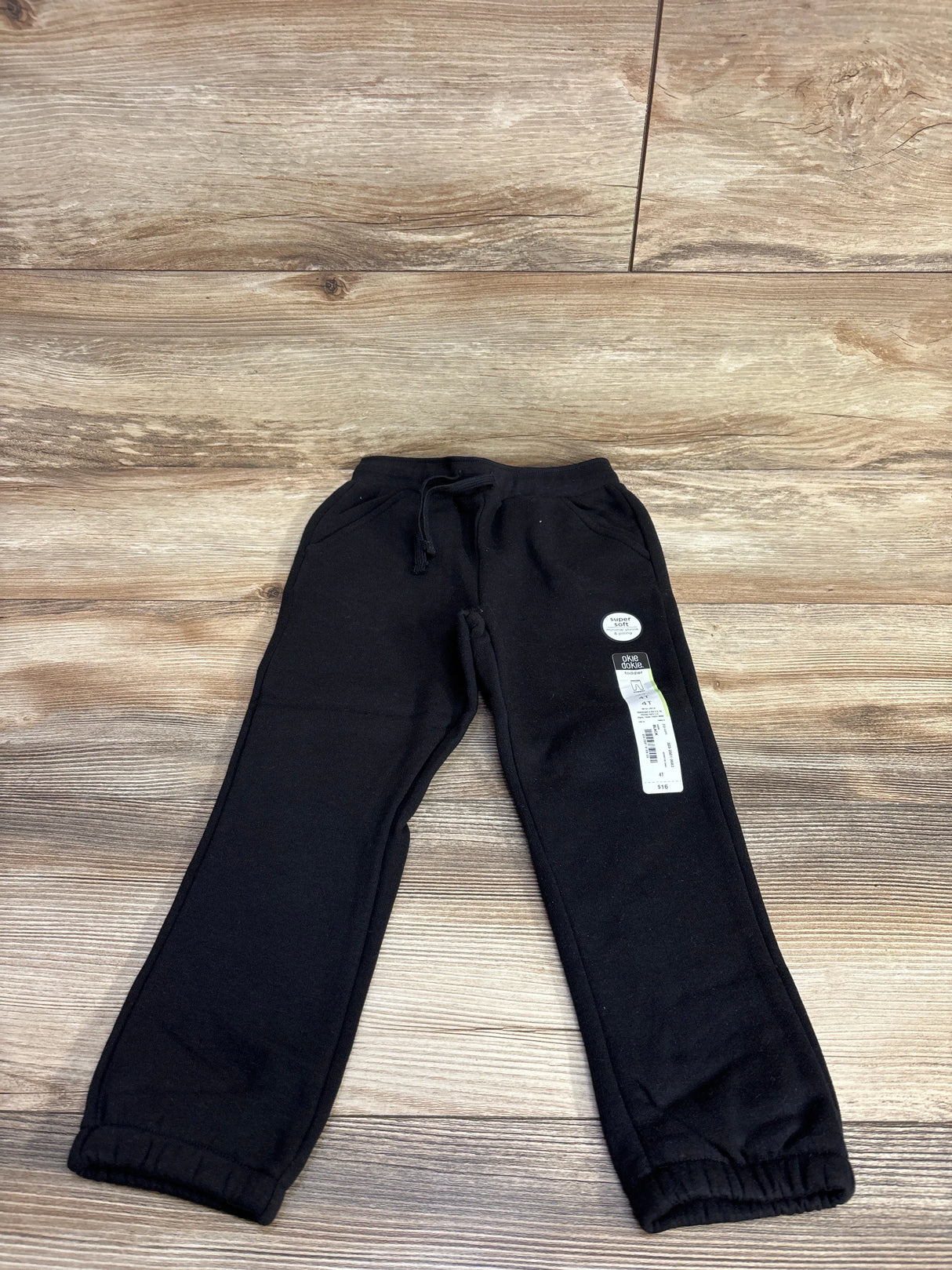 NEW Okie Dokie Drawstring Joggers Black sz 4T