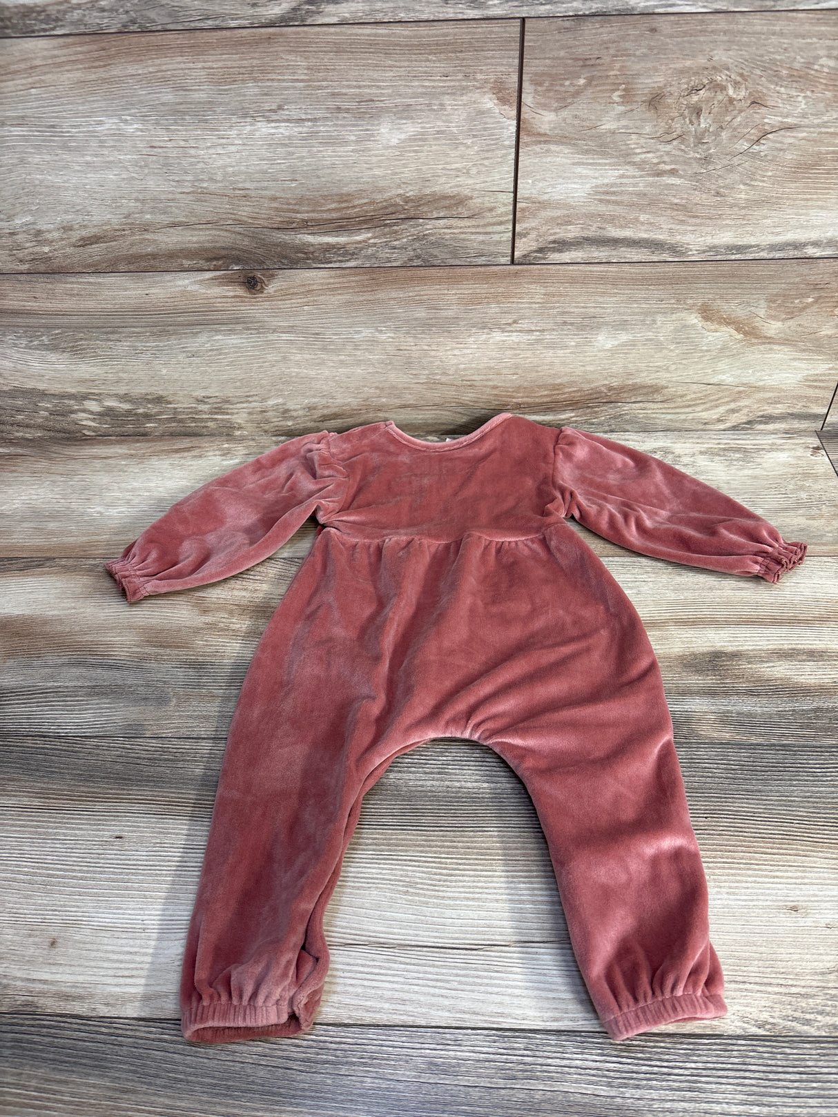 Jessica Simpson Velour Long Sleeve Coverall Pink sz 12m