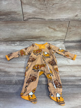 Honest Baby Pie Print Sleeper Orange sz Newborn