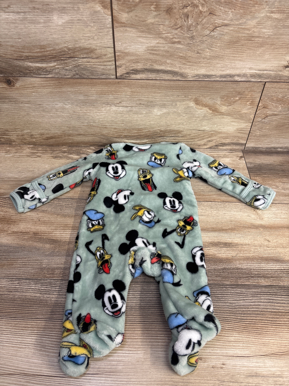 Disney Baby Mickey Mouse Plush Blanket Sleeper Mint sz 0-3m