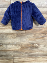 NEW Cat & Jack Reversible Bear Puffer Jacket Navy sz 18m
