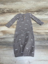 Carter's Henley Gown Brown sz Preemie