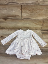 Carter's PurelySoft Painters Bodysuit Dress White sz 24m