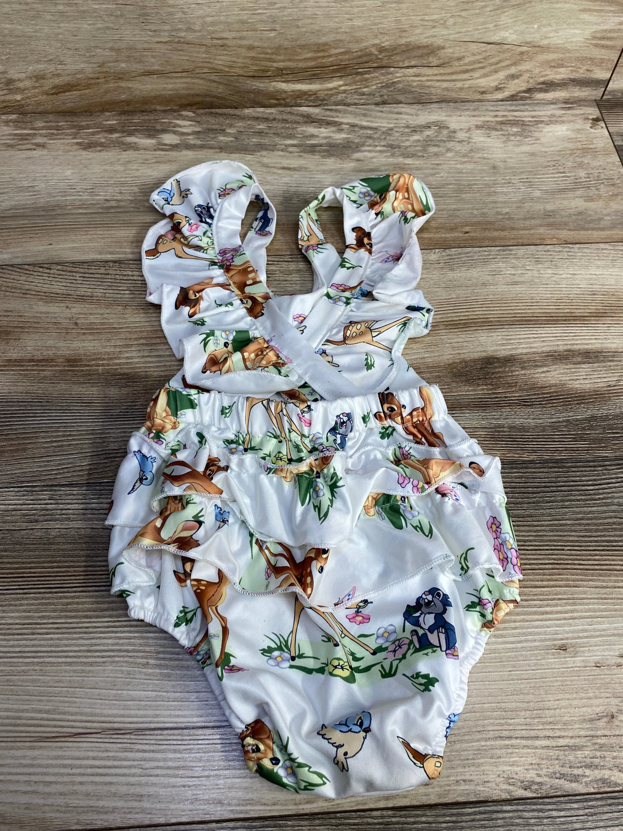Bambi Print Romper White sz 6-9m - Me n Mommy To Be