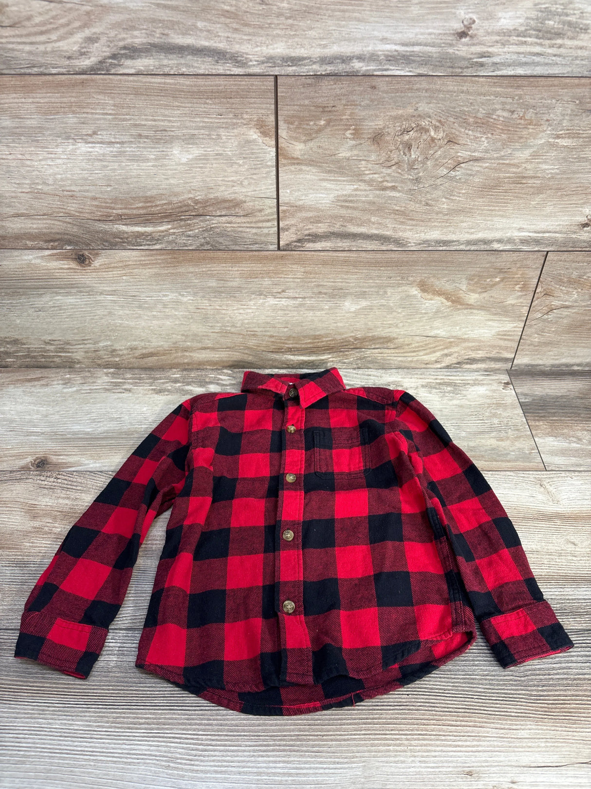 Jumping Beans Buffalo Checkered Flannel Red sz 3t