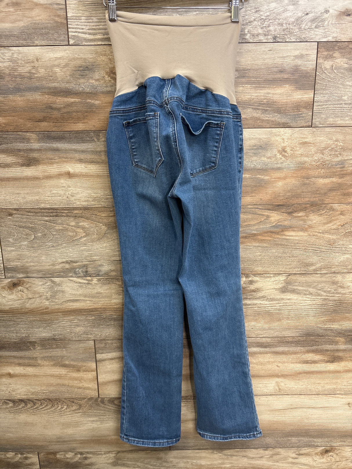 Indigo Blue Maternity Full Panel Distressed Jeans Blue sz Medium