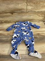 Carter's Cow Print Blanket Sleeper Blue sz 9m