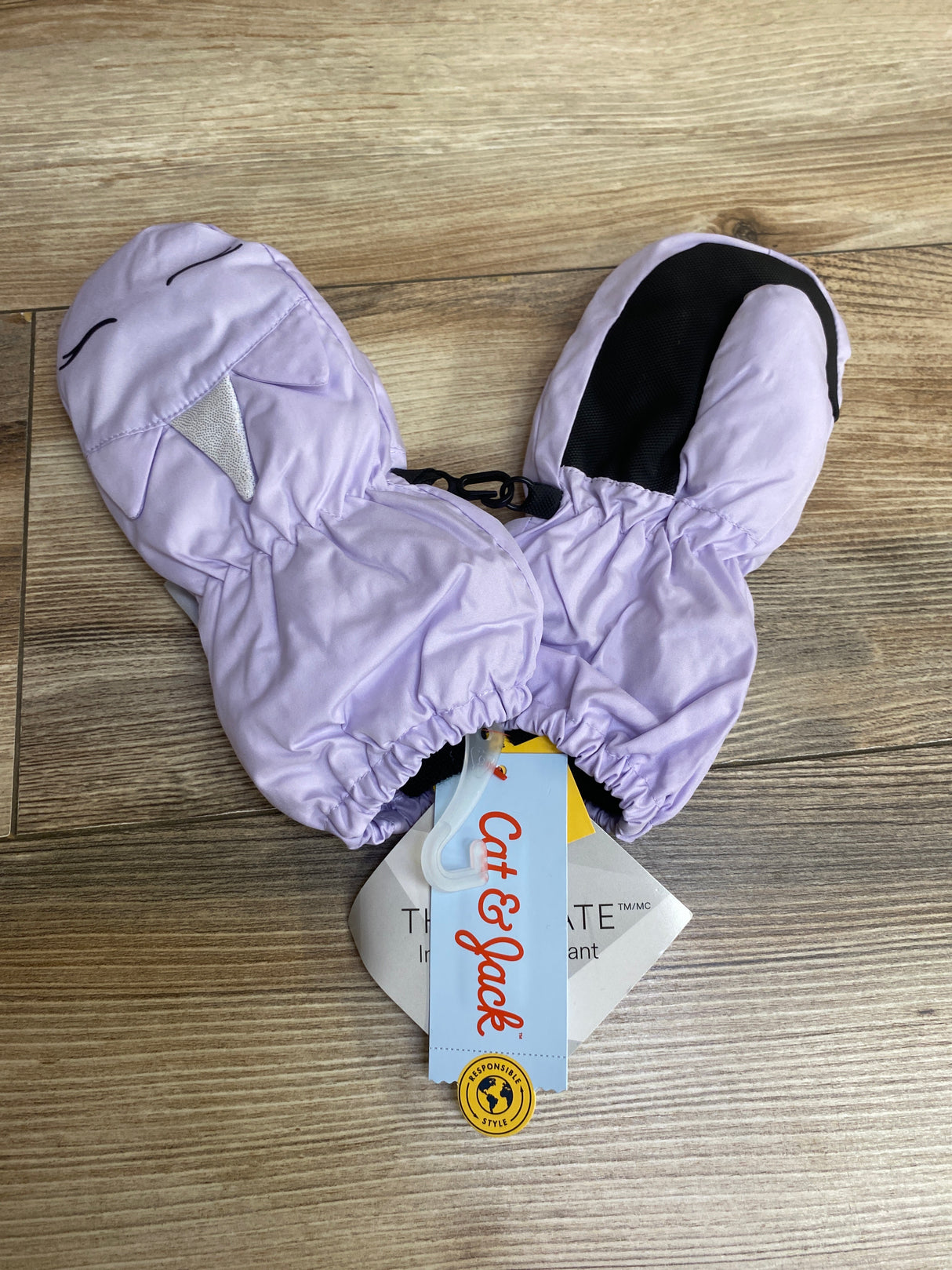 NEW Cat & Jack 3M Thinsulate Winter Mittens Purple sz 2T-5T