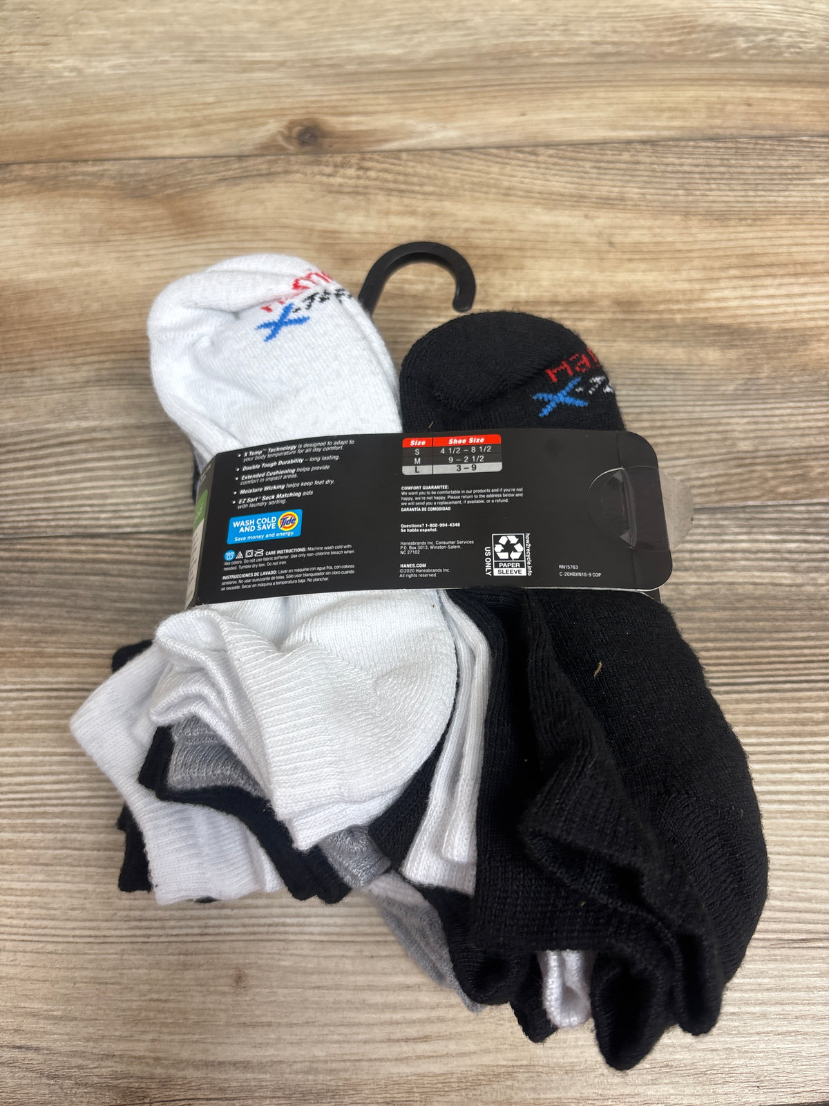 NEW Hanes Premium 10pk Boys' No Show Socks sz Large 3-9