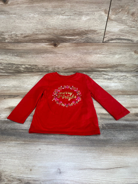 Cat & Jack Merry & Bright Shirt Red sz 2T - Me n Mommy To Be