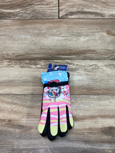 NEW ThermaWear Kid's Pink Unicorn Winter Ski Gloves