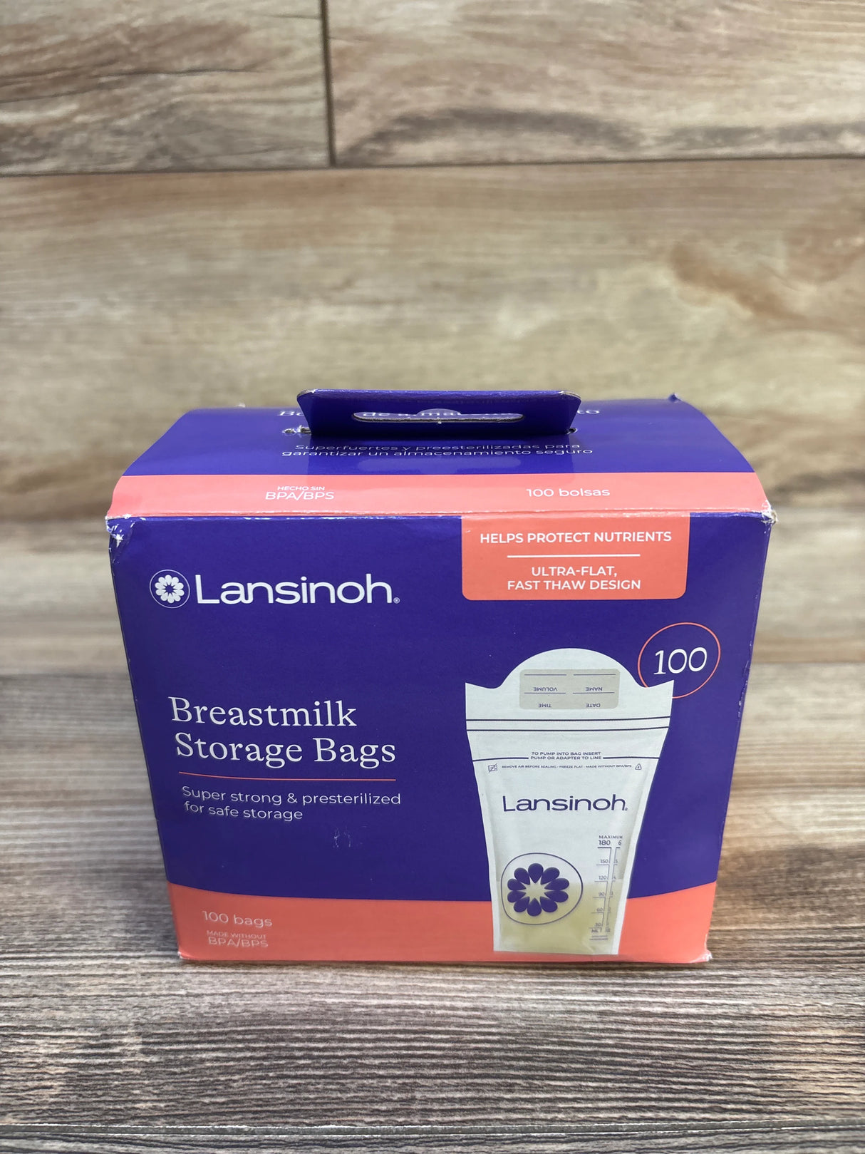 NEW Lansinoh 100ct Breastmilk Storage Bags, 6oz