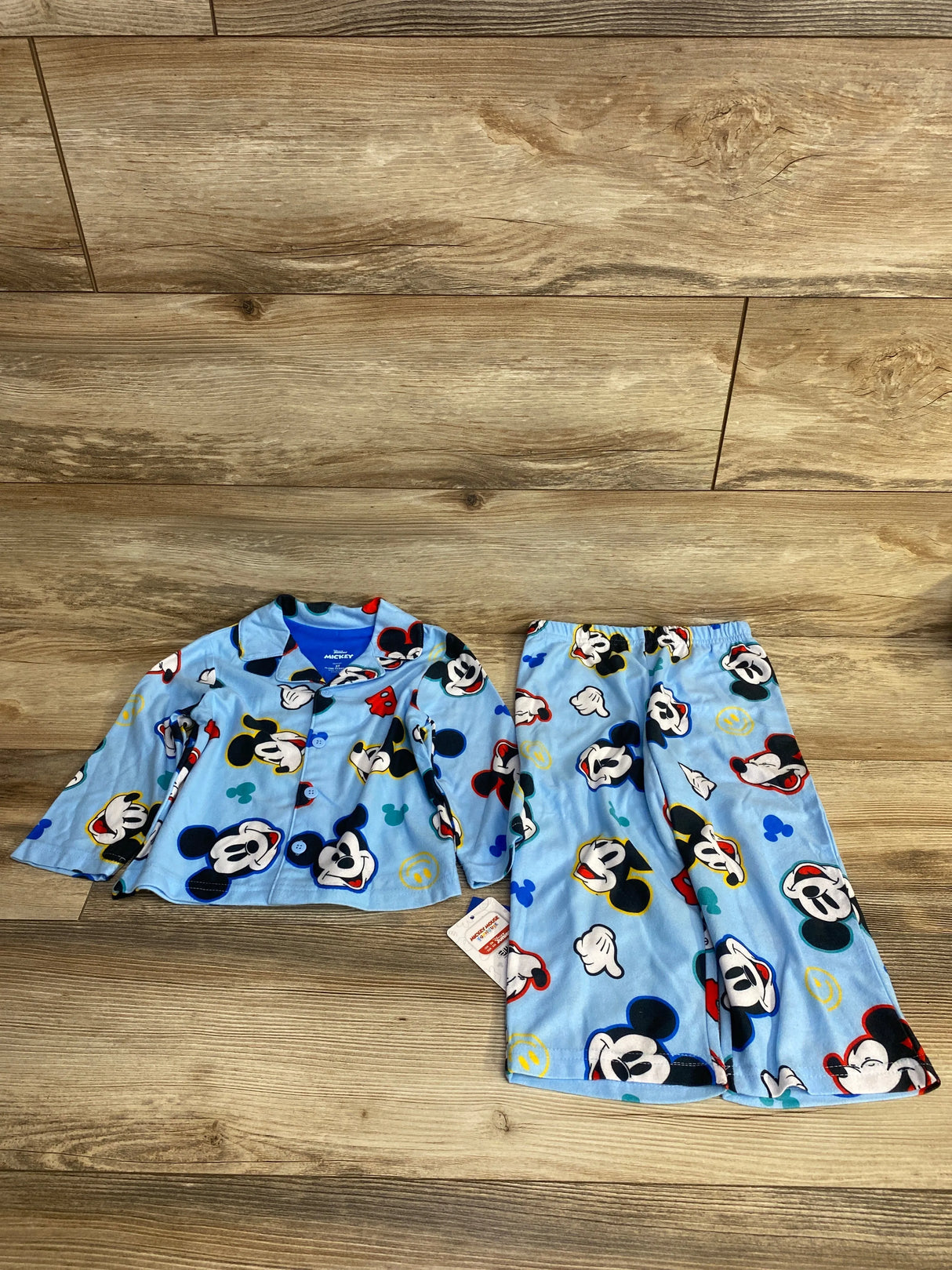 NEW Disney Junior 2pc Mickey Mouse Pajama Set Blue sz 3T