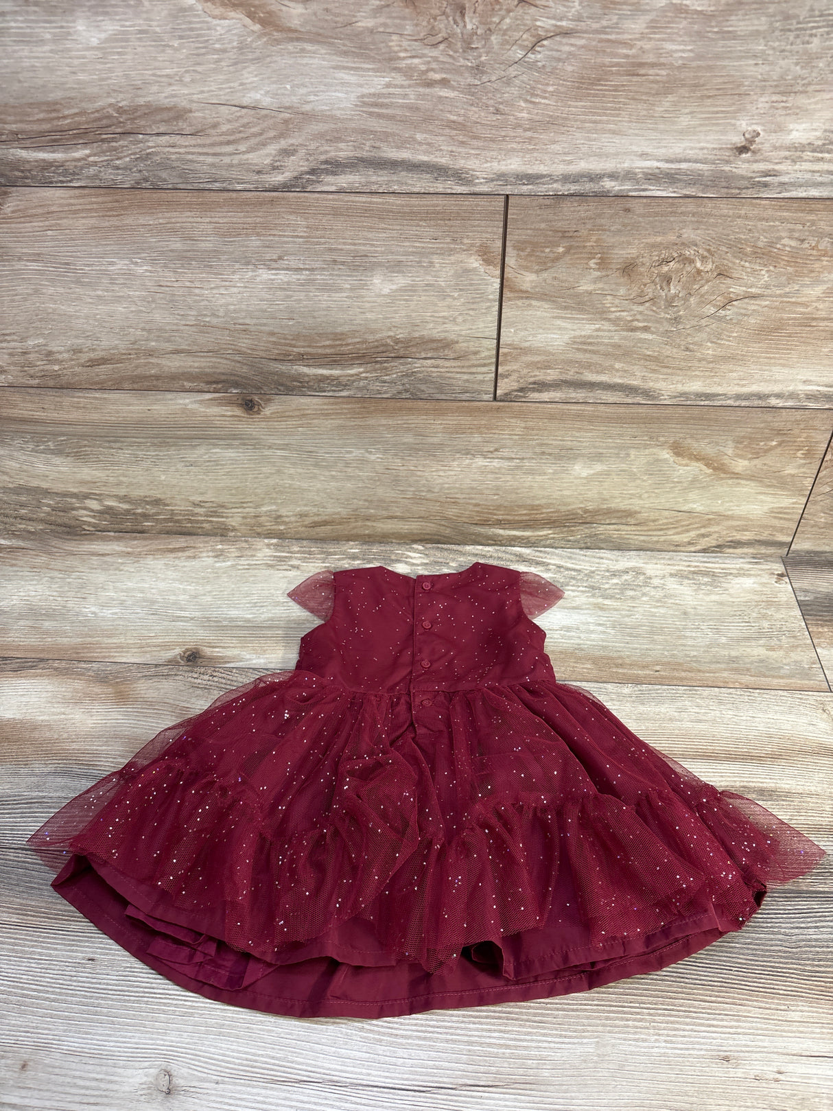 NWOT Just One You 2pc Tulle Dress & Bloomers Set Maroon sz 12m