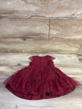 NWOT Just One You 2pc Tulle Dress & Bloomers Set Maroon sz 12m