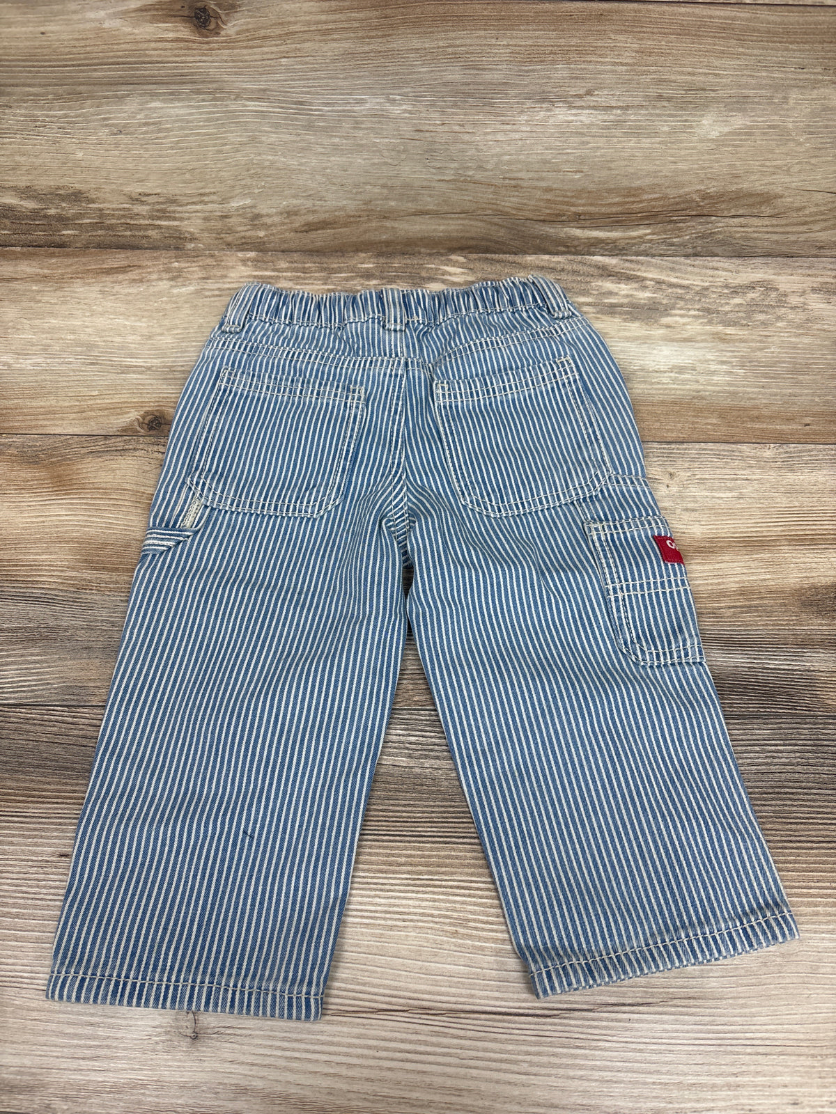 NEW Oshkosh Wide Leg Striped Drawstring Pants Blue sz 18m