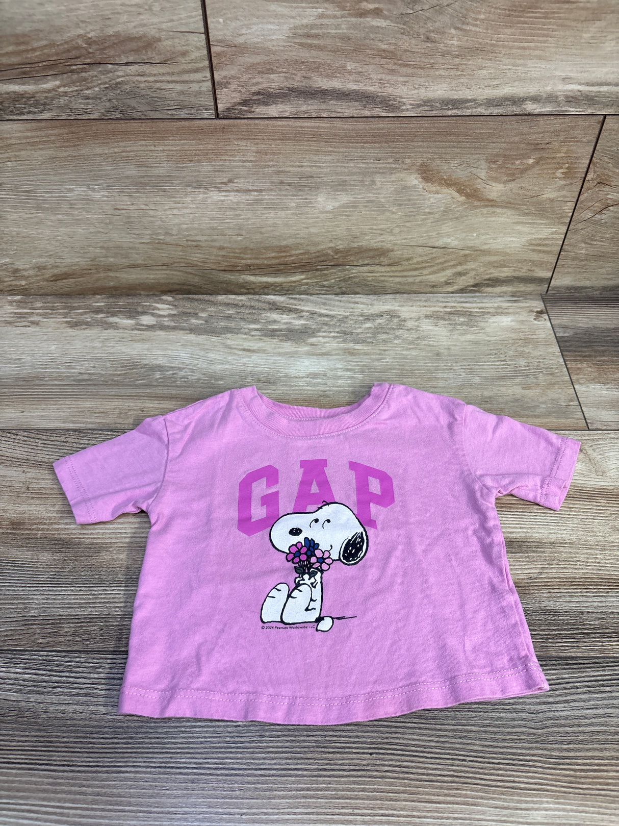 Baby Gap Peanuts Snoopy Shirt Pink sz 6-12m