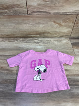 Baby Gap Peanuts Snoopy Shirt Pink sz 6-12m